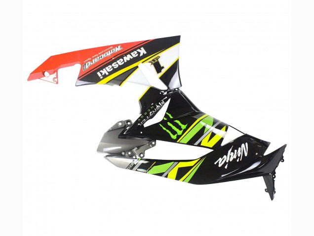 Carene Moto Kawasaki ZX6R 2009-2012 - Verde Nero Lucido Giallo Bianco Rosso Elf Mostro