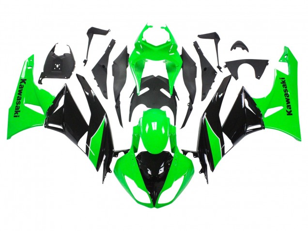 Carene Moto Kawasaki ZX6R 2009-2012 - Verde Nero Lucido