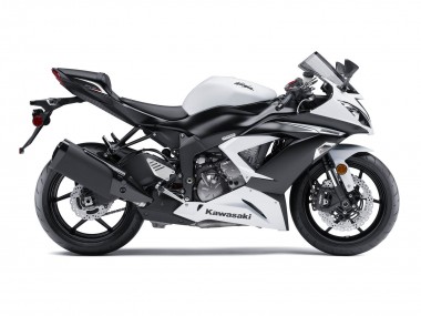 Carena Moto Kawasaki ZX6R 2009-2012 - Bianco Nero Opaco