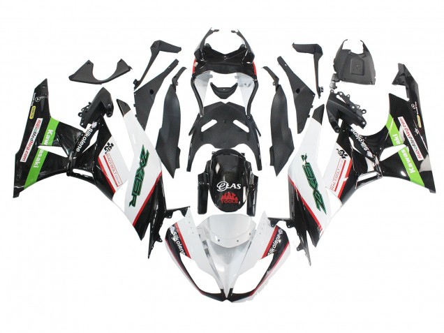 Carene Moto Kawasaki ZX6R 2009-2012 - Bianco Rosso Nero Verde