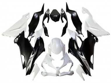 Kit Carene Moto ABS Kawasaki ZX6R 2013-2018 - Bianco Nero Opaco