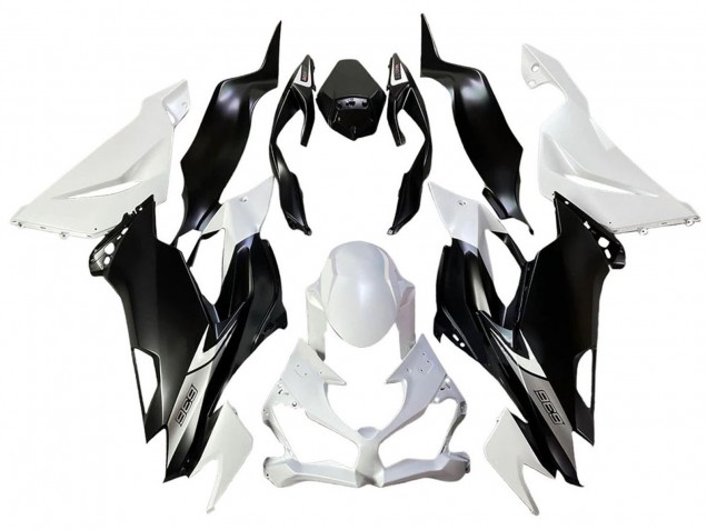 Kit Carene Moto ABS Kawasaki ZX6R 2013-2018 - Bianco Nero Opaco