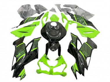 Carene Moto Kawasaki ZX6R 2019-2022 - Verde Nero Honeycomb