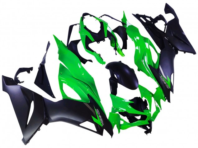 Carene Moto Kawasaki ZX6R 2019-2022 - Verde Nero Opaco
