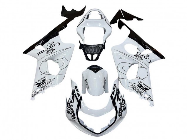 Carene Moto Suzuki GSXR1000 2000-2002 - Bianco Nero Motul Corona