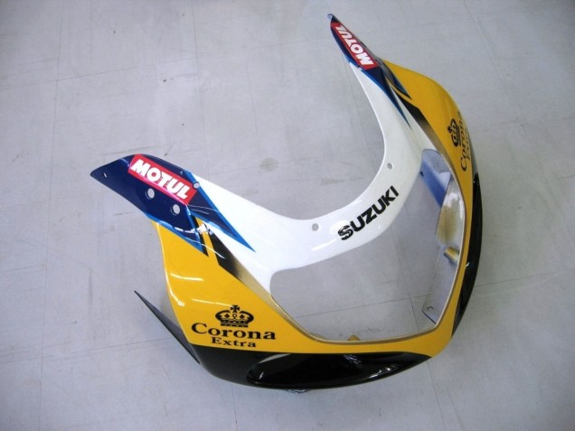 Carene Moto Suzuki GSXR1000 2000-2002 - Giallo Blu Scuro Bianco Motul Corona