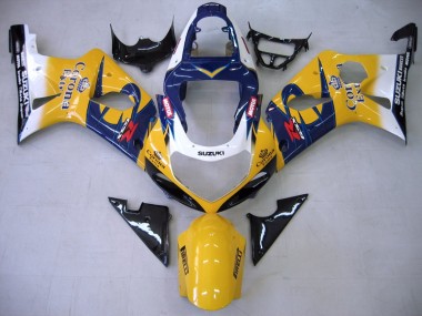 Carene Moto Suzuki GSXR1000 2000-2002 - Giallo Blu Scuro Bianco Motul Corona