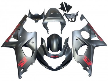 Carene Moto Suzuki GSXR1000 2000-2002 - Grigio Opaco Rosso Decal