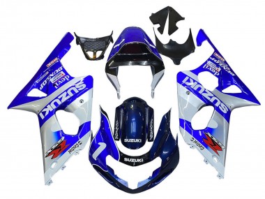Carene Moto Suzuki GSXR1000 2000-2002 - Blu Bianco Argento Castrol Dunlop