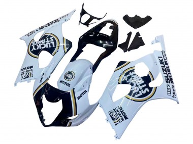 Carene Moto Suzuki GSXR 1000 2003-2004 - Bianco Nero Oro Motul Lucky Strike