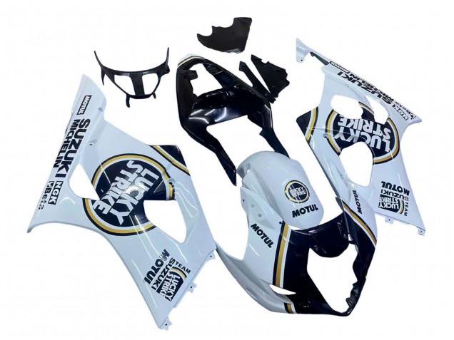 Carene Moto Suzuki GSXR 1000 2003-2004 - Bianco Nero Oro Motul Lucky Strike