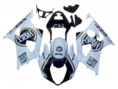 Carene Moto Suzuki GSXR 1000 2003-2004 - Bianco Nero Oro Motul Lucky Strike