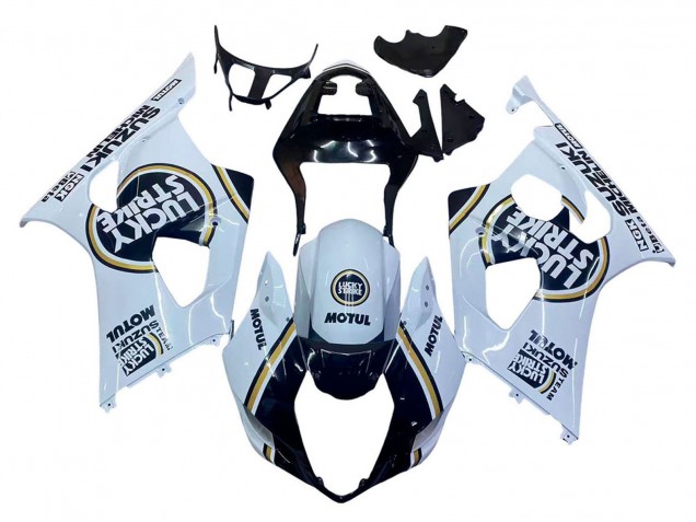 Carene Moto Suzuki GSXR 1000 2003-2004 - Bianco Nero Oro Motul Lucky Strike