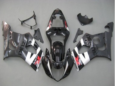 Carene Moto Suzuki GSXR 1000 2003-2004 - Nero Lucido Bianco Grigio Rosso
