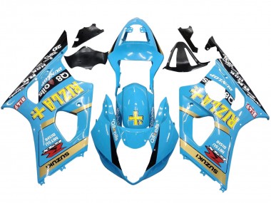 Carene Moto Suzuki GSXR 1000 2003-2004 - Azzurro Chiaro Giallo Nero Rizla Motul