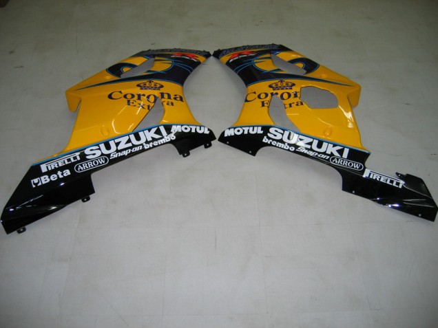 Carene Moto Suzuki GSXR 1000 2003-2004 - Giallo Bianco Blu Nero Corona