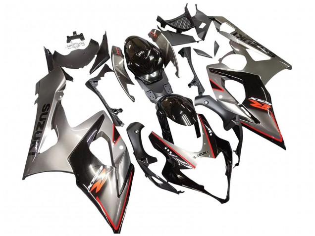 Carena Moto Suzuki GSXR 1000 2005-2006 - Argento Nero Rosso