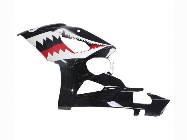 Carene Moto Suzuki GSXR 1000 2005-2006 - Nero Lucido Rosso Bianco Squalo