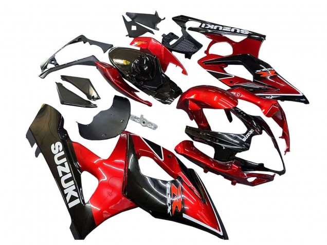 Carene Moto Suzuki GSXR 1000 2005-2006 - Rosso Nero Lucido