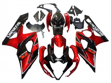 Carene Moto Suzuki GSXR 1000 2005-2006 - Rosso Nero Lucido