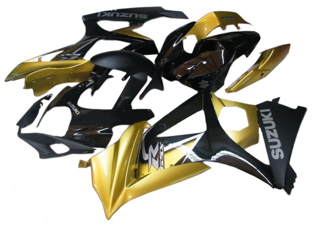 Carene Moto Suzuki GSXR 1000 2007-2008 - Oro Nero Argento Decal