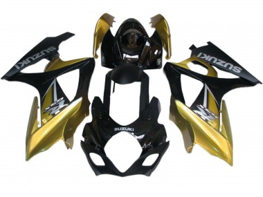 Carene Moto Suzuki GSXR 1000 2007-2008 - Oro Nero Argento Decal