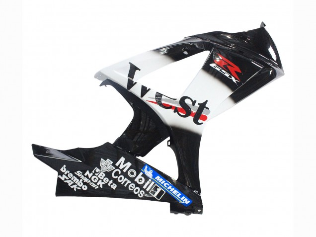 Carene Moto Suzuki GSXR 1000 2007-2008 - Nero Lucido Bianco West