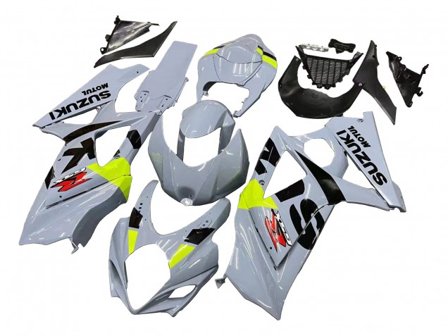 Carene Moto Suzuki GSXR 1000 2007-2008 - Grigio Chiaro Verde Nero