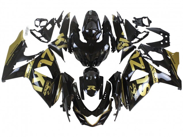Carene Moto Suzuki GSXR 1000 2009-2016 - Nero Lucido Oro
