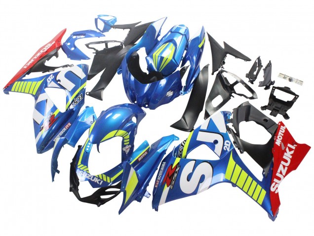 Carene Moto Suzuki GSXR 1000 2009-2016 - Azzurro Chiaro Verde Rosso Motul