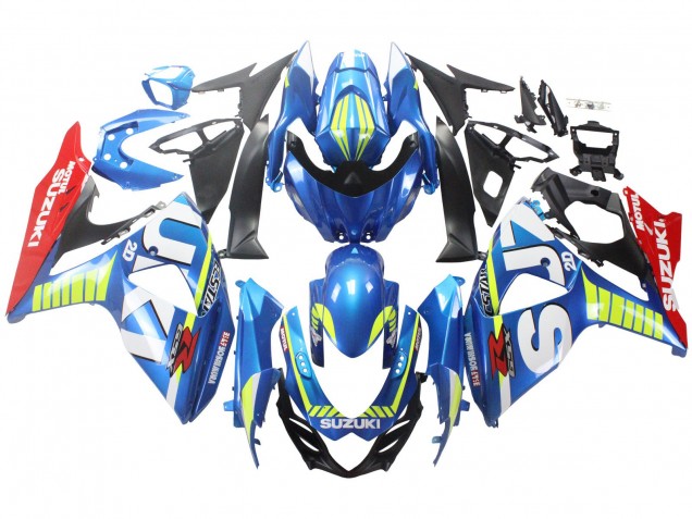 Carene Moto Suzuki GSXR 1000 2009-2016 - Azzurro Chiaro Verde Rosso Motul