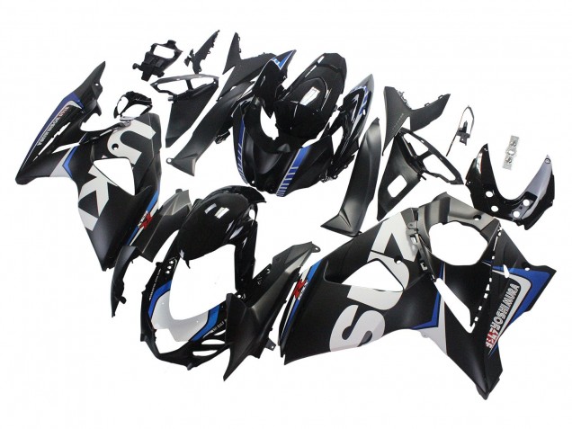 Carene Moto Suzuki GSXR 1000 2009-2016 - Nero Opaco Bianco Blu