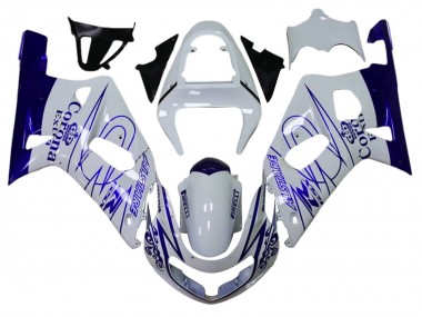 Carene Moto Suzuki GSXR 600 / GSXR 750 2001-2003 - Bianco Blu Corona Alstare