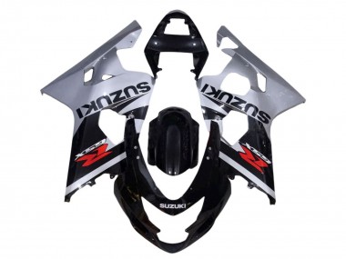 Carene Moto Suzuki GSXR 600 / GSXR 750 2001-2003 - Argento Nero Lucido Rosso