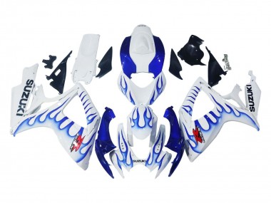Carene Moto Suzuki GSXR 600 / GSXR 750 2006-2007 - Bianco Blu Fiamma