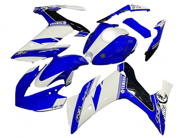 Carene Moto Yamaha YZF R3/R25 2015-2018 - Bianco Blu Nero Corsa