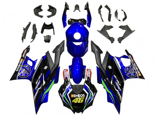 Carene Moto Yamaha YZF R3/R25 2019-2021 - Blu Bianco Verde Nero ENEOS 46
