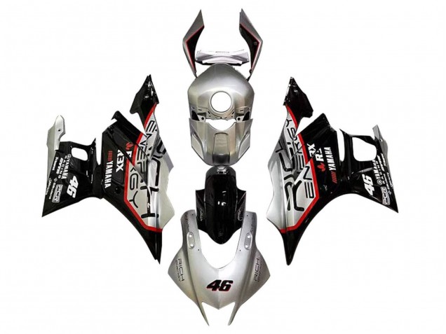 Carene Moto Yamaha YZF R3/R25 2019-2021 - Argento Rosso Nero 46