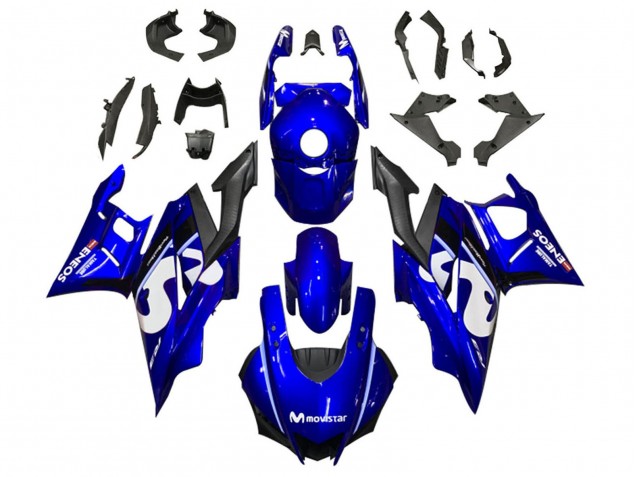 Carene Moto Yamaha YZF R3/R25 2022-2024 - Blu Bianco Nero MoviStar ENEOS