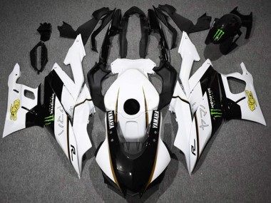 Carene Moto Yamaha YZF R3/R25 2022-2024 - Bianco Nero Verde Mostro