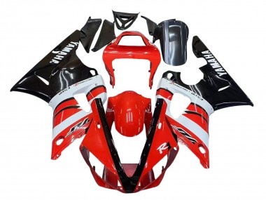 Carene Moto Yamaha YZF 1000 R1 2000-2001 - Rosso Bianco Nero Lucido