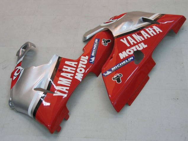Carene Moto Yamaha YZF 1000 R1 2000-2001 - Argento Rosso Fortuna Motul