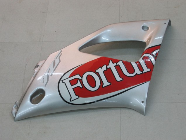 Carene Moto Yamaha YZF 1000 R1 2000-2001 - Argento Rosso Fortuna Motul
