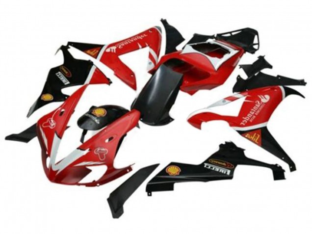 Carene Moto Yamaha YZF 1000 R1 2002-2003 - Rosso Argento Nero Santander