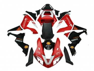 Carene Moto Yamaha YZF 1000 R1 2002-2003 - Rosso Argento Nero Santander