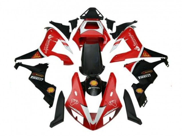 Carene Moto Yamaha YZF 1000 R1 2002-2003 - Rosso Argento Nero Santander