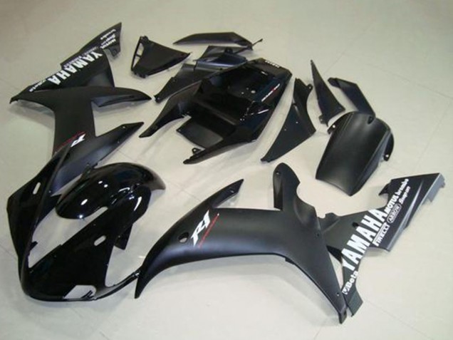 Carene Moto Yamaha YZF R1 2002-2003 - Nero Lucido Nero Opaco Bianco Decals
