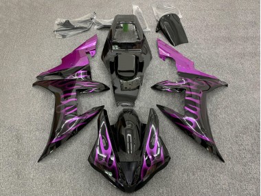 Carene Moto Yamaha YZF 1000 R1 2002-2003 - Nero Lucido Viola Fiamma