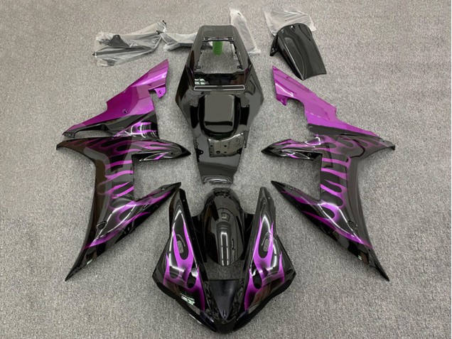 Carene Moto Yamaha YZF 1000 R1 2002-2003 - Nero Lucido Viola Fiamma