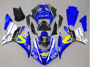 Carene Moto Yamaha YZF 1000 R1 2002-2003 - Blu Bianco Nero Giallo Mostro 46